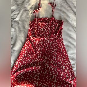 Red floral sundress, size S/M